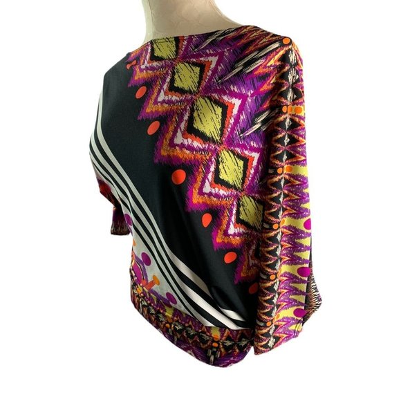 Small Savioni Blouson Bright Women's Pullover Blouse Made in Italy - Picture 4 of 9